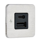 Scanstrut TILE USB-A/USB-C Interior Charging Socket - 12/24V - Stainless Steel Bezel [SC-TILE-11]
