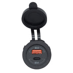 Bluewater Round Dual USB/USB-C Charger [3000-4001A]