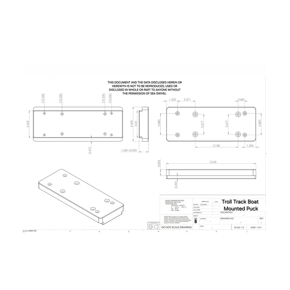 Sea Swivel Troll Track Trolling Motor Mount [SEA-HDM-TROLL-TRACK]