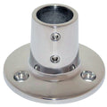 Whitecap ⅞" O.D. 90° Round Base SS Rail Fitting