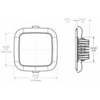 Lumitec Square Mirage Down Light - Warm White Dimming - Hi-CRI - Polished Bezel [116119]
