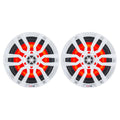 DS18 HYDRO 6.5" 2-Way Marine Speakers w/RGB LED Lights 300W - White [NXL-6]