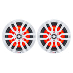 DS18 HYDRO 6.5" 2-Way Marine Speakers w/RGB LED Lights 300W - White [NXL-6]