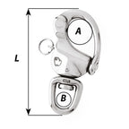 Wichard 3-7/8" Snap Shackle w/Swivel  Clevis Pin [2476W]