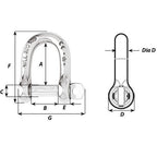 Wichard Not Self-Locking D Shackle - 14mm Diameter - 9/16" [1207W]