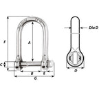 Wichard Self-Locking Large Opening Shackle - 6mm Diameter - 1/4" [1263W]