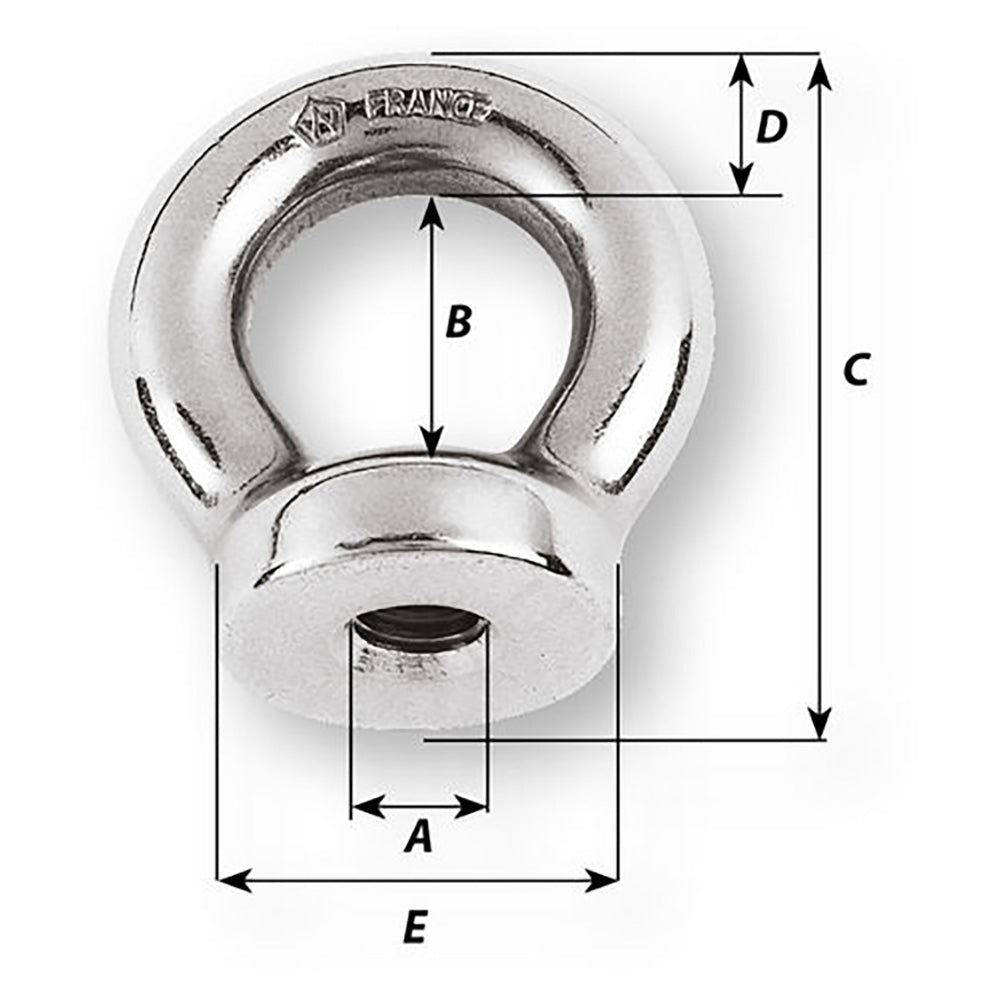 Wichard 6mm Eye Nut - 1/2" Diameter [6333W]