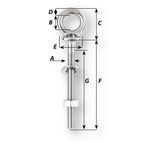 Wichard Eye Bolt - M10 x 150mm - Length 100mm [6495W]