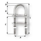 Wichard U-Bolt Pad Eye - 10mm Diameter - 25/64" - 110mm Length - 4-21/64" [6525W]