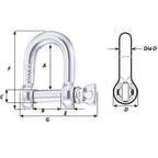 Wichard HR D Shackle - 20mm Diameter - 25/32" [11209W]