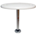 Springfield White Oval Table Package - 18" x 30" Threadlock [1690106]