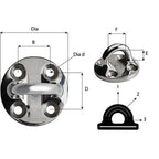 Wichard Round Pad Eye - 57mm Diameter (2-1/4") - Fixed [6635W]