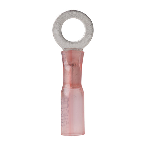 Ancor 22-18 1/4 Ring Terminal Heat Shrink Red 25 Pack