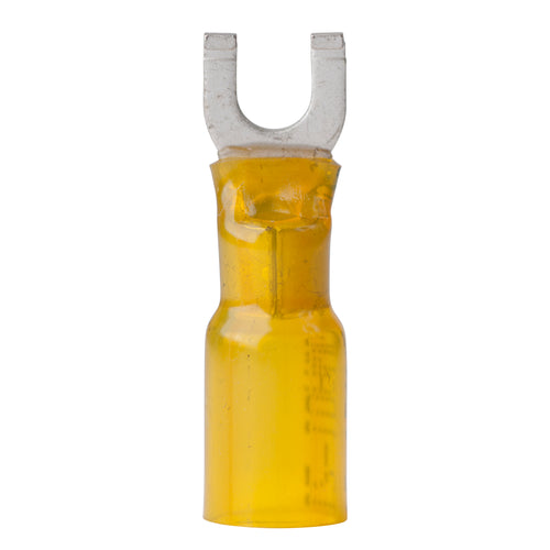 Ancor 12-10 #8 Spade Heat Shrink Yellow 25 Pack