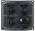 BEP 900-3wps 3 Gang Switch Panel With Accessory Plug