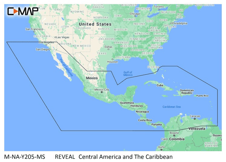 C-Map Reveal Coastal Central America Caribbean