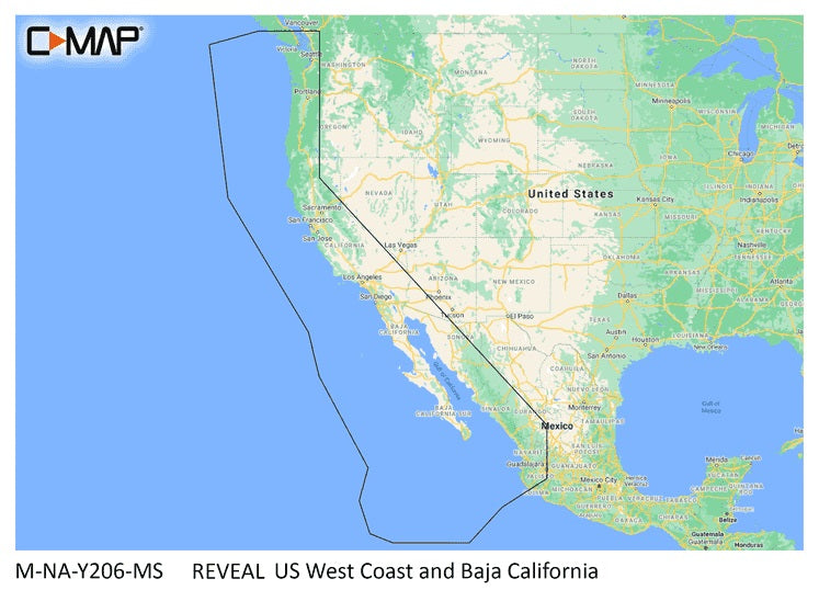 C-Map Reveal Coastal US West Coast and Baja
