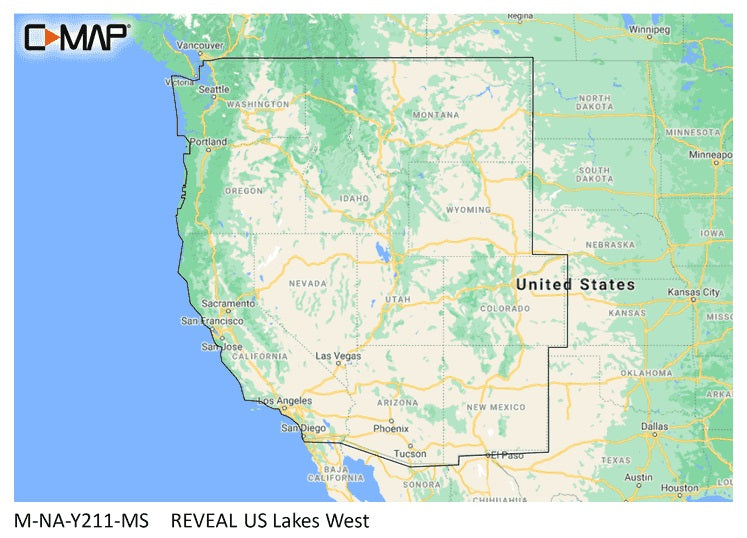 C-Map Reveal Inland US Lakes West