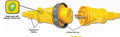 Hubbell HBL61CM03LED 30 Amp 25ft Cordset With LED