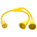 Hubbell HBL64CM56 Y Cable 2-30a Male - 1 30A Female