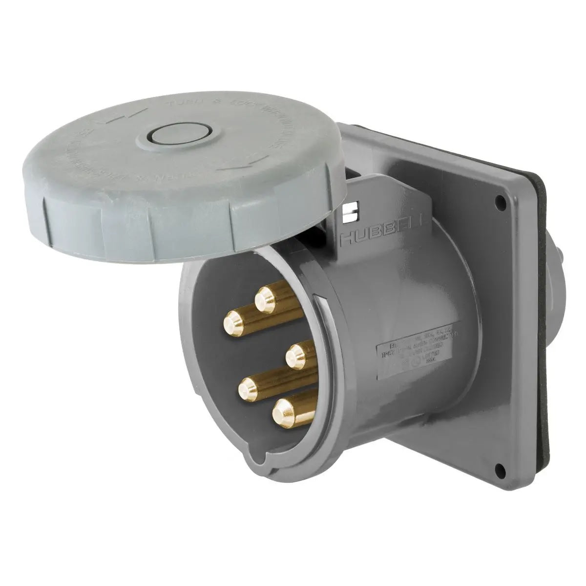 Hubbell M5100B9R 100A 30Y 120/208v Inlet