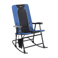 FAULKNER DAKOTA FLDG RKG CHAIR BLU/BLK [49598H]