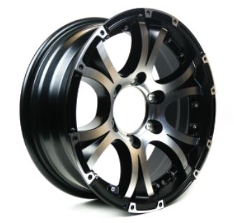 TASKMASTER ALUMINUM - 16X6 8X6.5 BLACK MACHINE [AX02660865BMFL]
