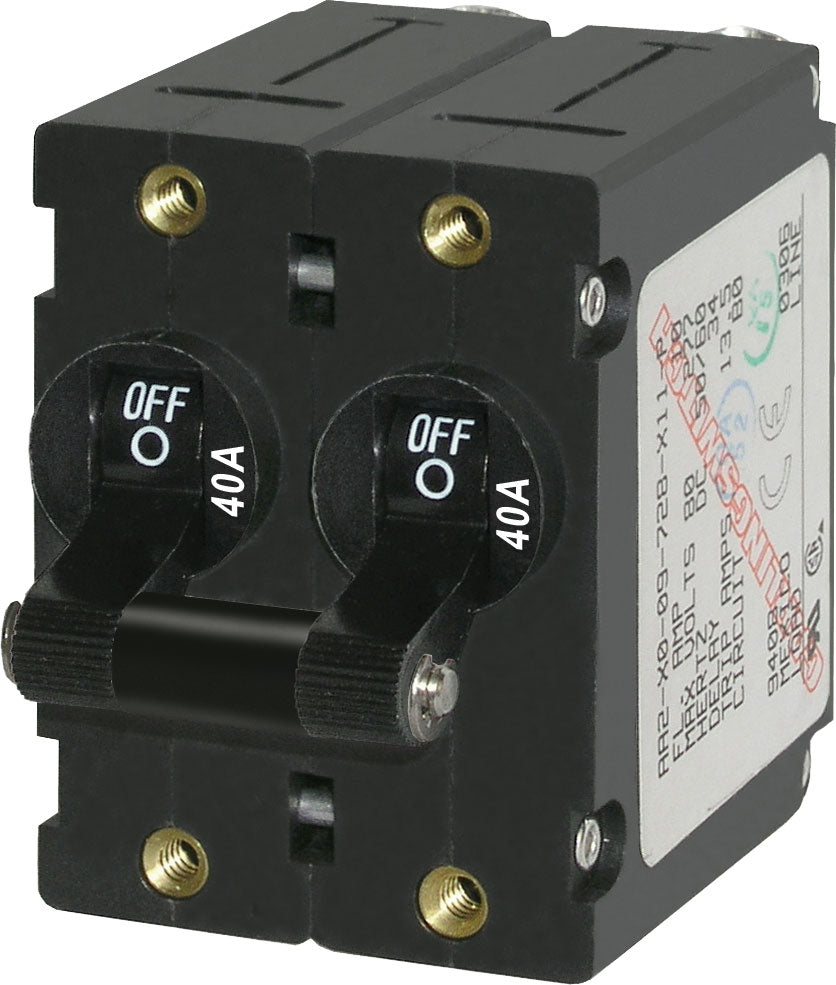 BLUE SEA CIRCUIT BREAKER AA2TOGGLE 40A BLK [7239-BSS]