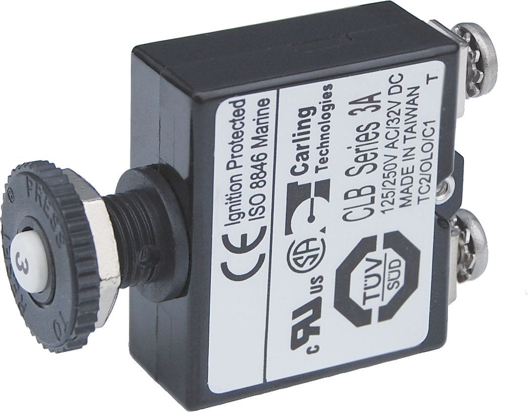 BLUE SEA CIRCUIT BREAKER PUSH BUTTON ST 3A [2129-BSS]