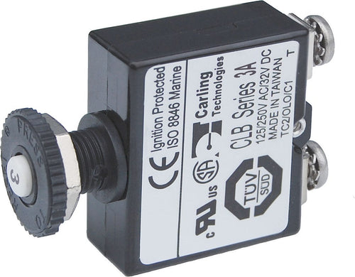 BLUE SEA CIRCUIT BREAKER PUSH BUTTON ST 3A [2129-BSS]