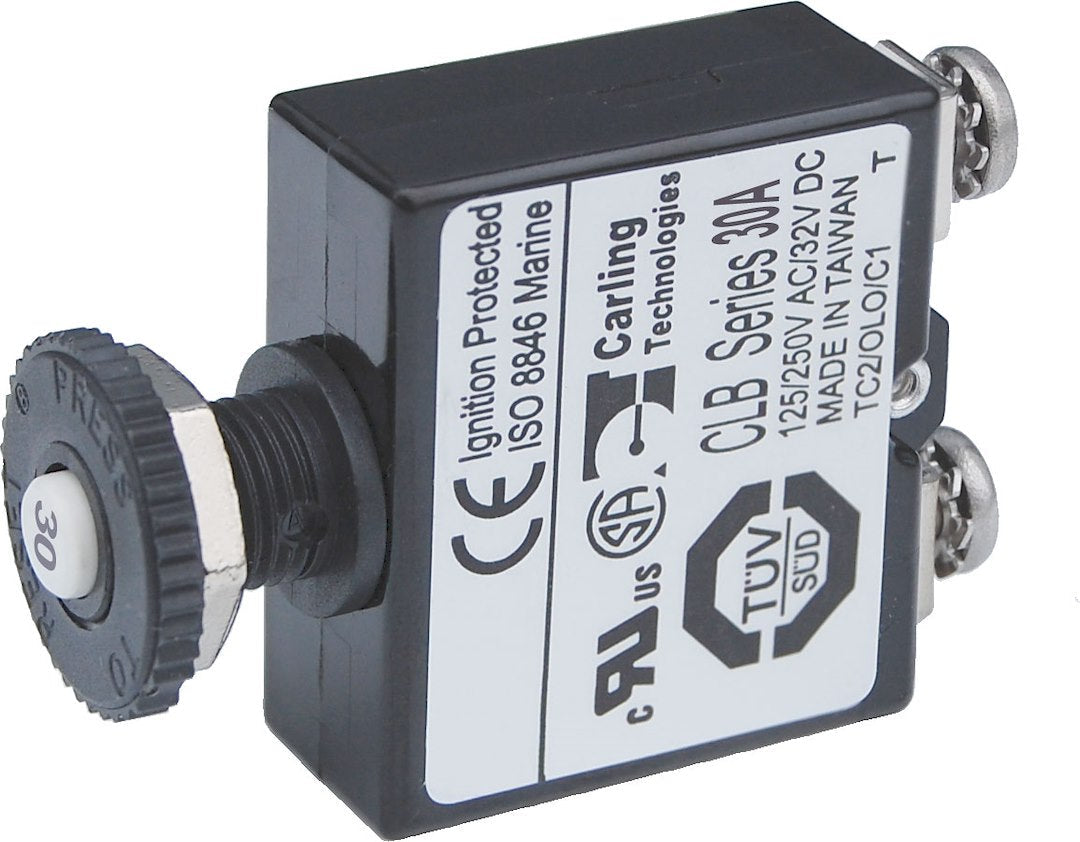 BLUE SEA CIRCUIT BREAKER PUSH BUTTON ST 30A [2136-BSS]