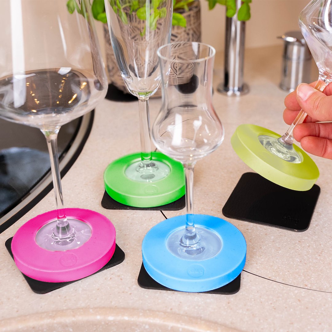 SILWY MAGNET STEMWARE MAG CONDOM SET RAINBOW [MKS-CS-6]