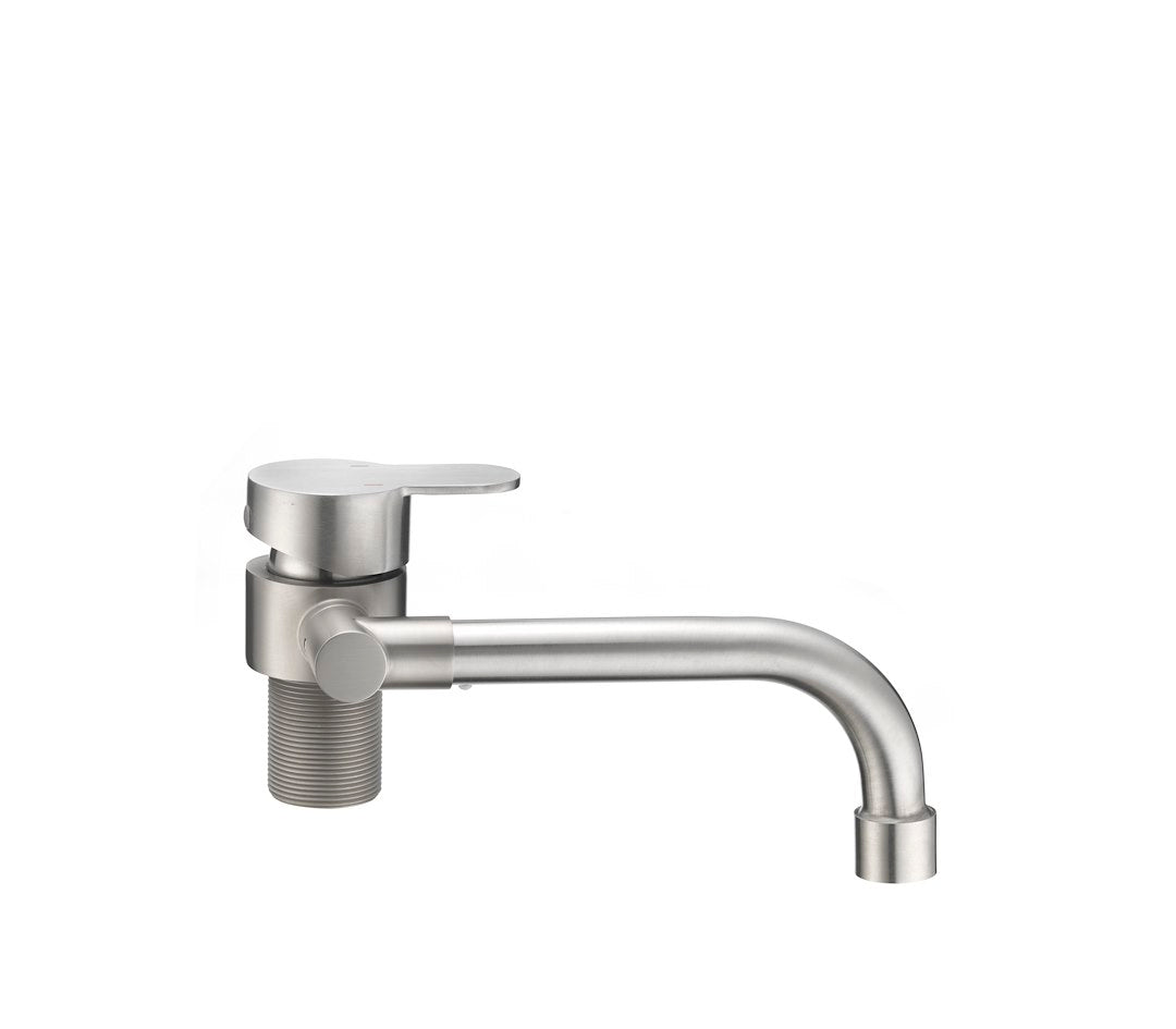 DURA FAUCET FOLDING RV KITCHEN FAUCET - BRUSHED [DF-MK510H-SN]