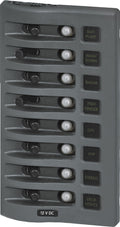 BLUE SEA PANEL WD 12VDC CLB 8POS GRAY [4378-BSS]