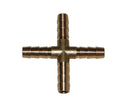 HELIX RACING BRASS BARB CROSS 4-WAY 1/4'(6.5MM) [053-3460]