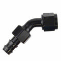 SPEEDFX -4AN X 45  BLK PUSH-ON HOSE END [520445BK]