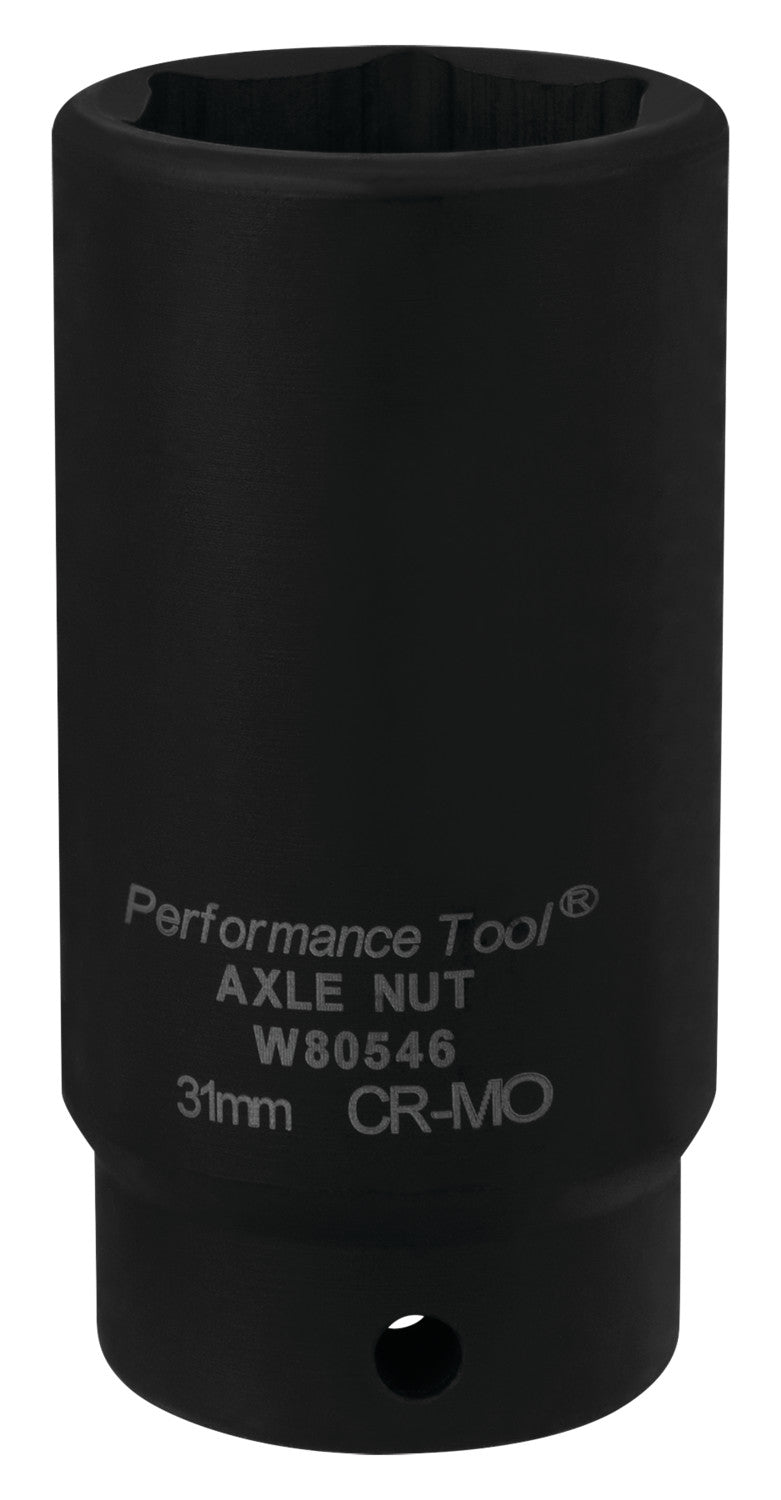PERFORM TOOL AXLE NUT SOCKET 31MM [W80546]