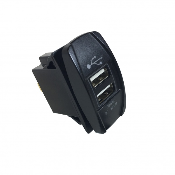 WIRTHCO RECTANGLE DUAL USB PORT [20603]