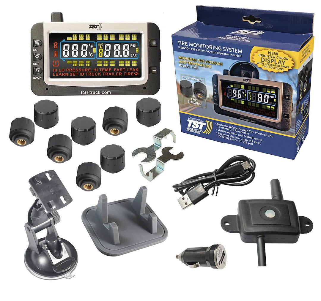 TRUCK SYSTMS 507 TPMS W/8 CAP SENSORS W/REPLACEA [TST-507-RV-8-C]