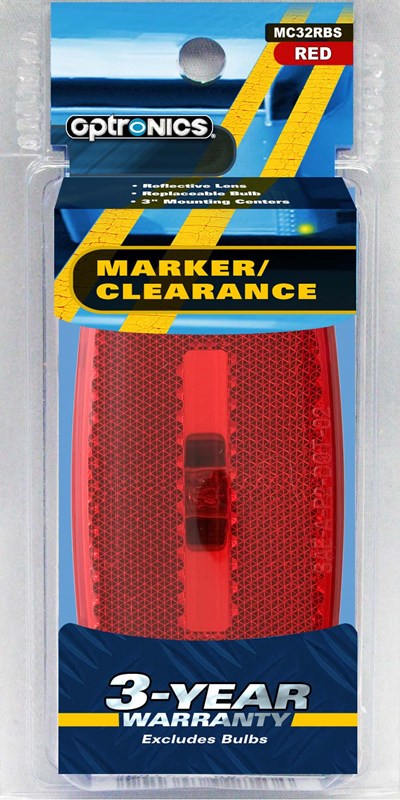 OPTRONICS M/C; OVAL;BLK BASE; RED [MC32RBS]