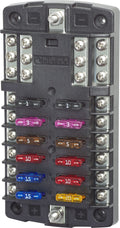 BLUE SEA FUSE BLOCK STBLADE 12CIRC W/GND [5031-BSS]