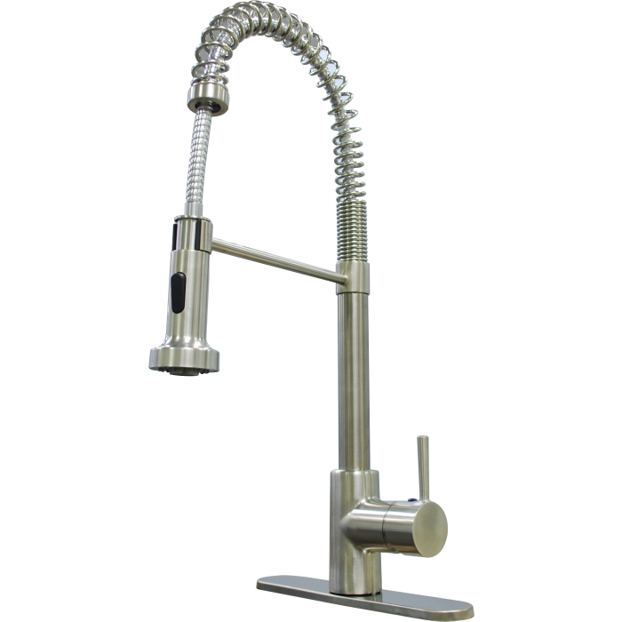 EMPIRE FAUCE COILED SPR FAUCET  SGLE BRSH NCKEL [SP5000N-A]