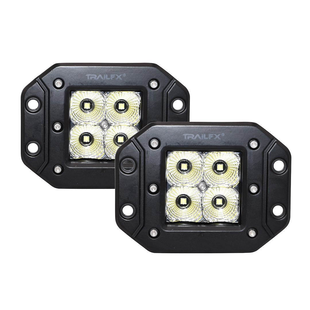 TRAILFX 2X2 CUBE 4X5W-FLUSH FLOOD PAIR [2X2CFFMPR]