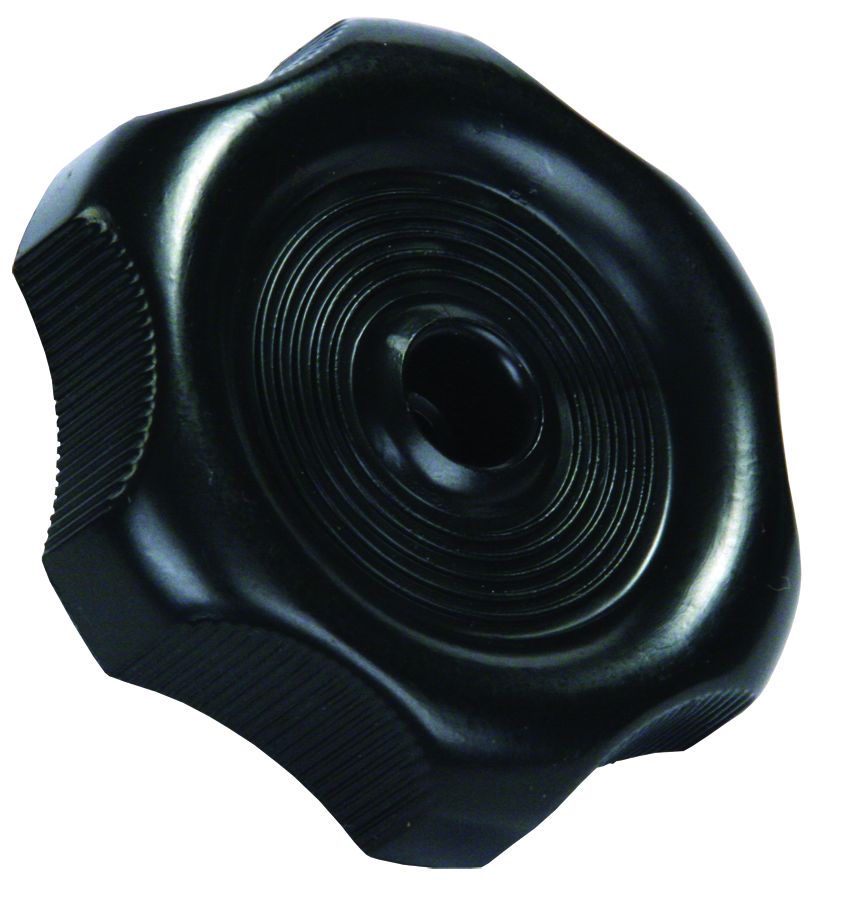 JR Products Window Knob W/1/2'shft Bk [20365]