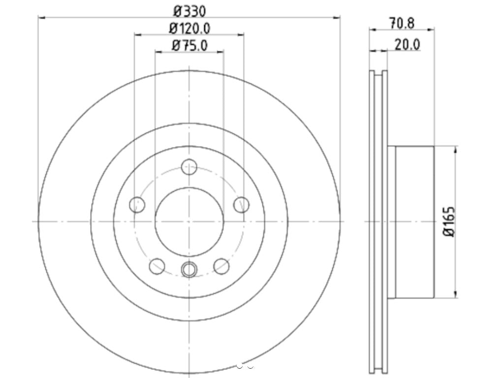 HELLA DISC BRAKE ROTOR HIGH CARBON [355119542]