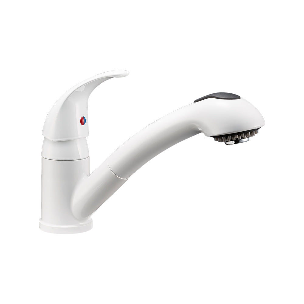 DURA FAUCET RV KITCHEN FAUCET WHITE [DF-NMK852-WT]