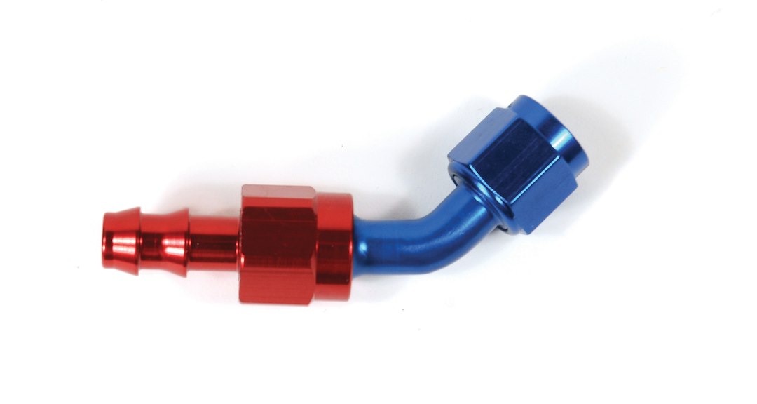 SPEEDFX -6AN X 45  R/B PUSH-ON HOSE END [520645]