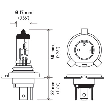 HELLA H4 P43T-24 BULB 24V 75/70 [H4 24V]