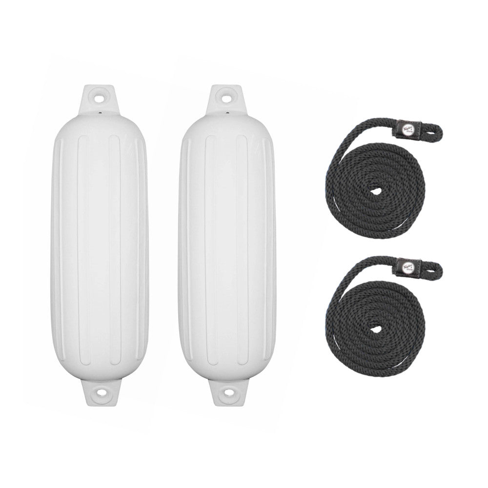 TAYLOR MADE 6' X 22' BG FENDER 2 PK.WHITE W/BLK [310162P]