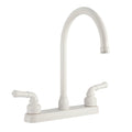 DURA FAUCET J-SPOUT RV KITCHEN FAUCET WHITE [DF-PK330HC-WT]
